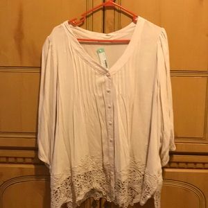 Lt pink Logan lace derail top